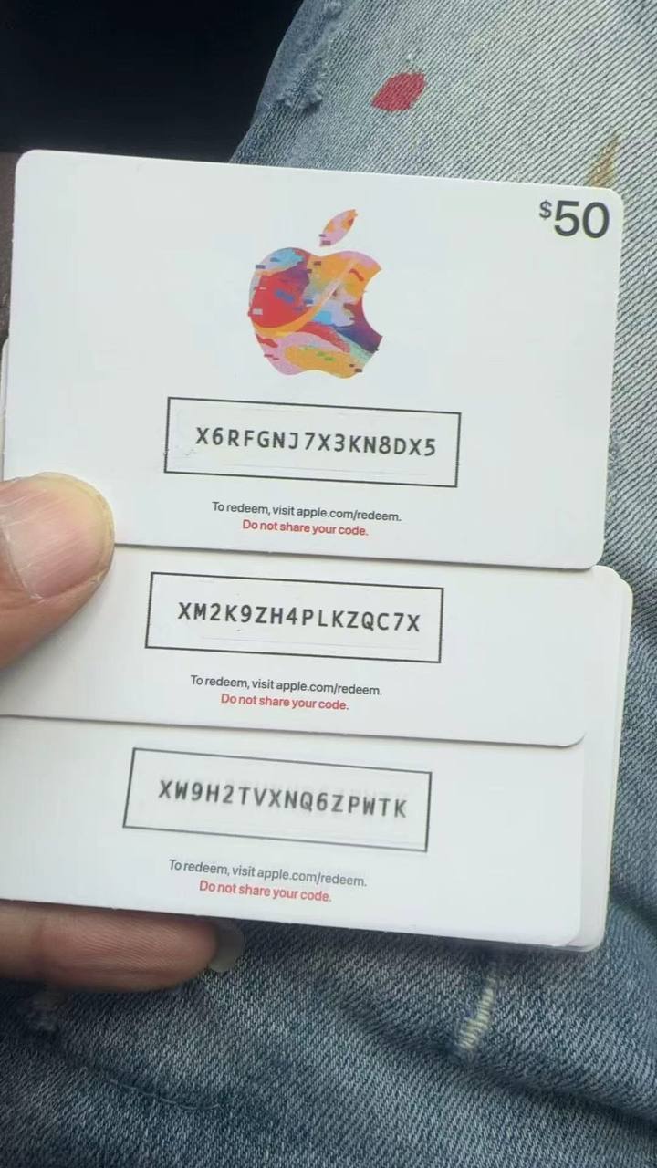 Gift cards submitted for exchange 10