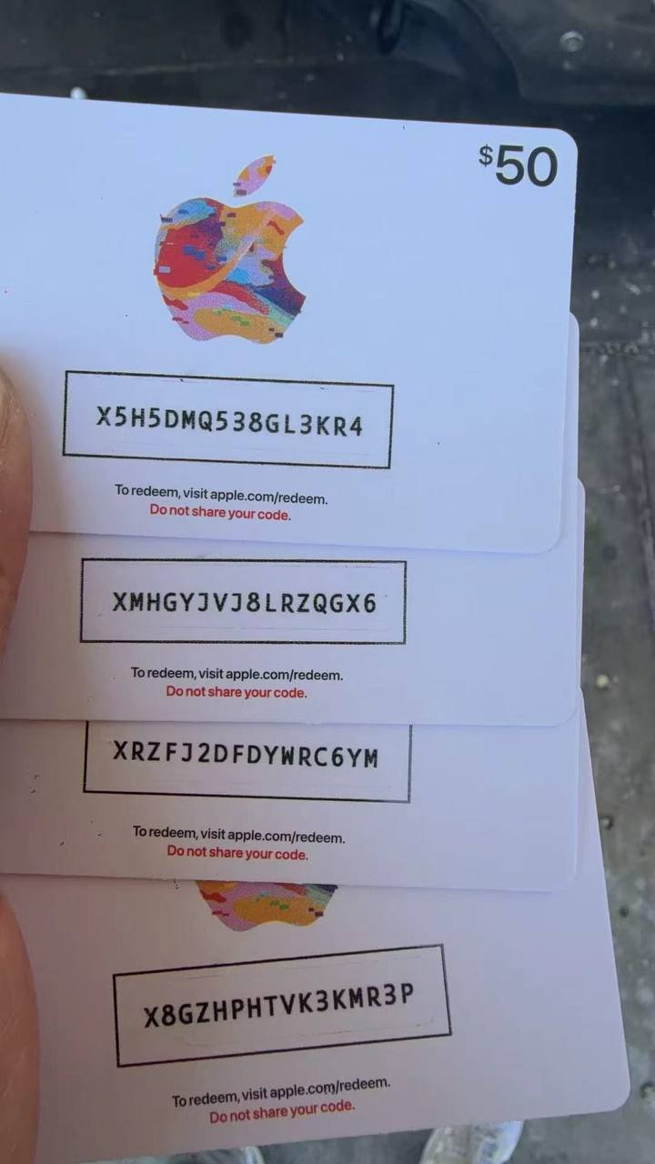Gift cards submitted for exchange 11