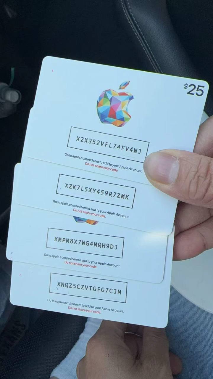 Gift cards submitted for exchange 12