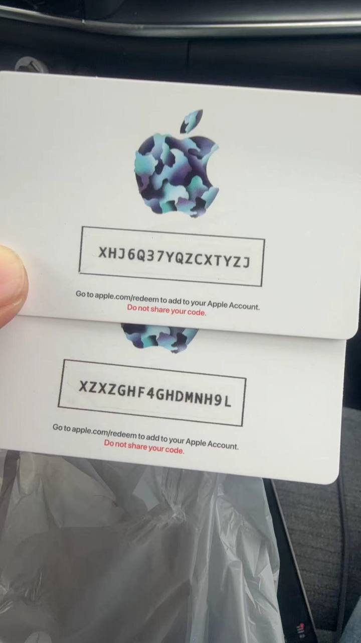 Gift cards submitted for exchange 15