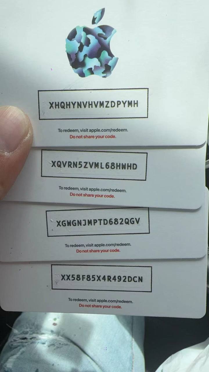Gift cards submitted for exchange 18